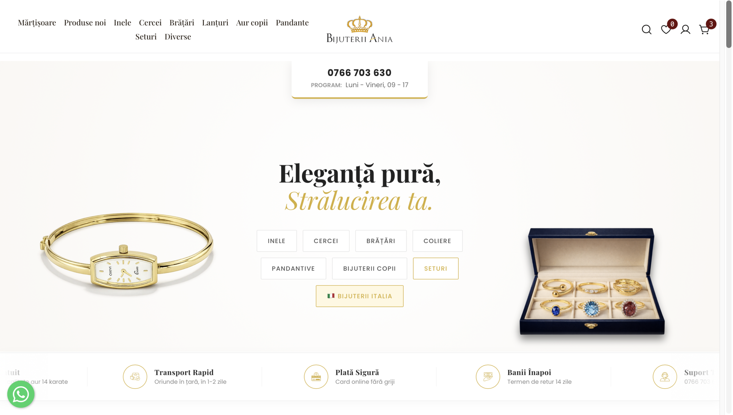 Bijuterii Ania homepage nou MerchantPro