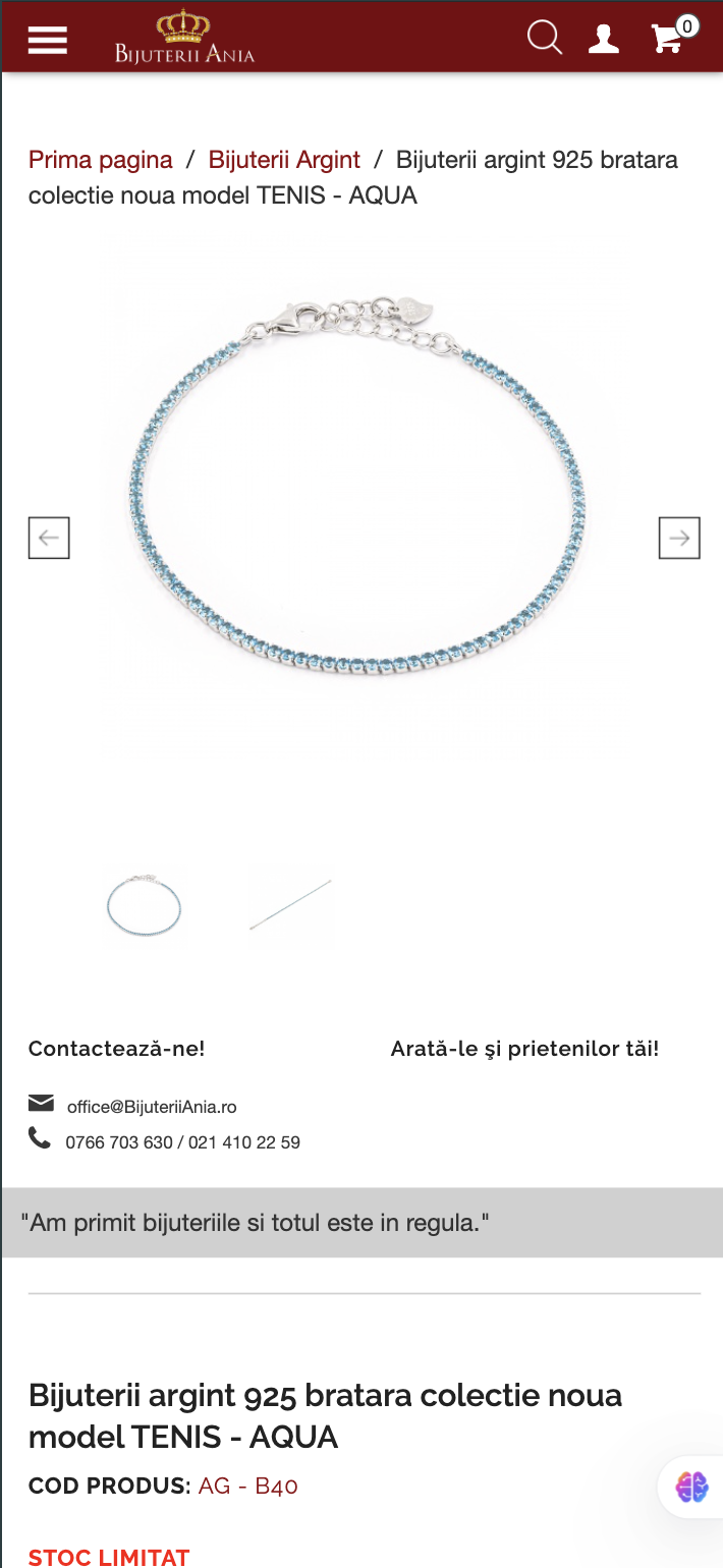 Produs mobil vechi Bijuterii Ania