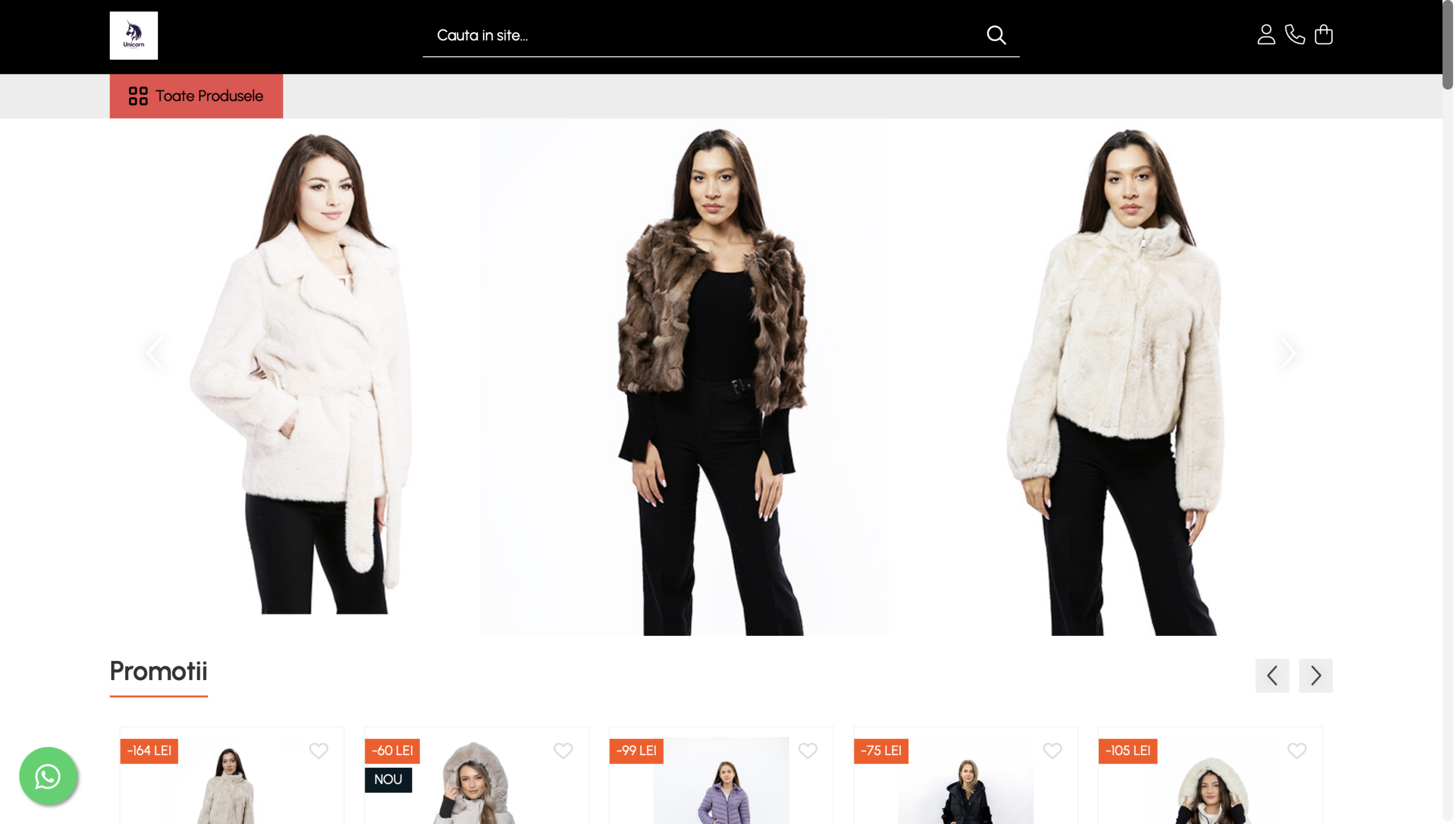 Unicorn Concept homepage pe Gomag