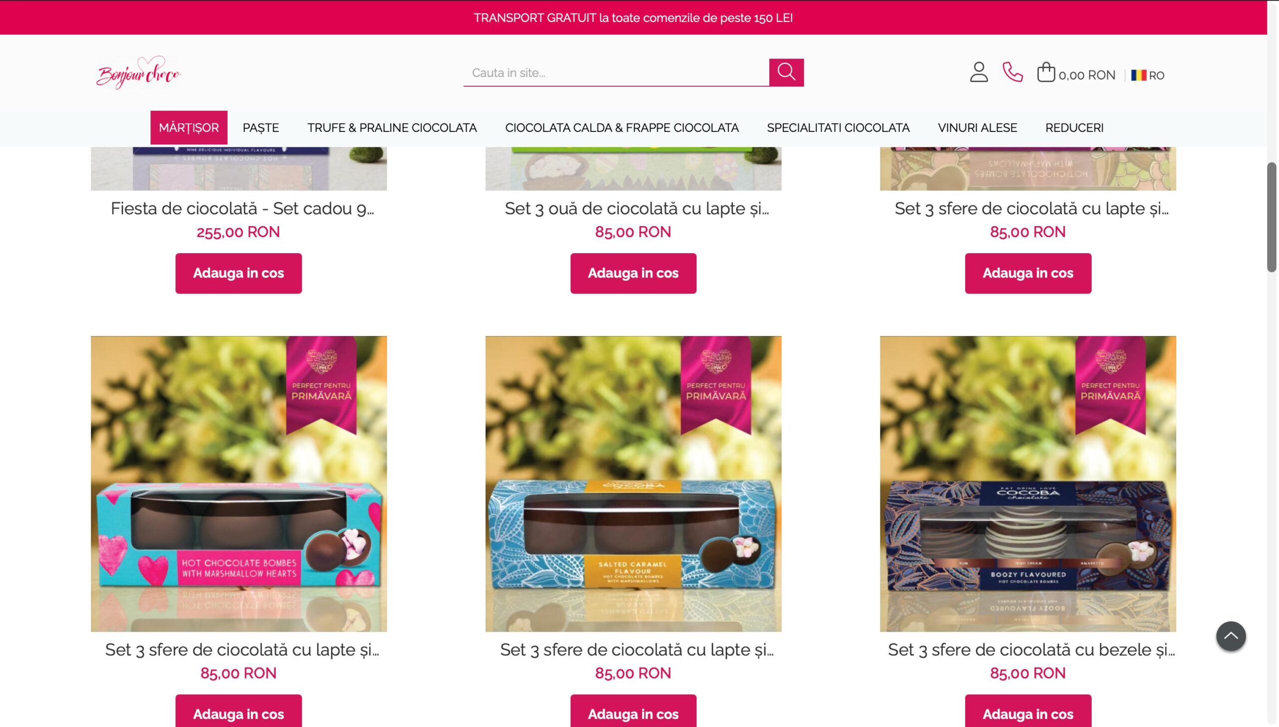 Bonjour Choco pagină categorie veche GoMag